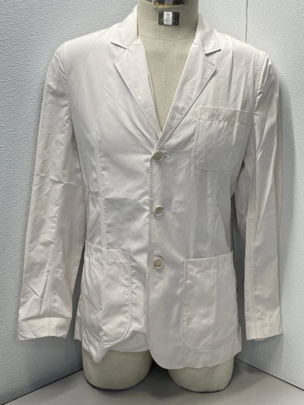 Brunello Cucinelli Men's Blazer 3-Pocket Single Breasted Size 44/US 32 Cream